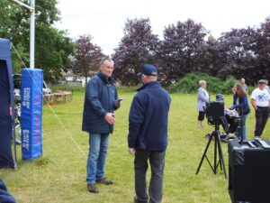 Collecting the award from Richard