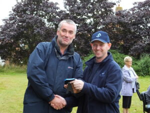 Collecting the award from Richard